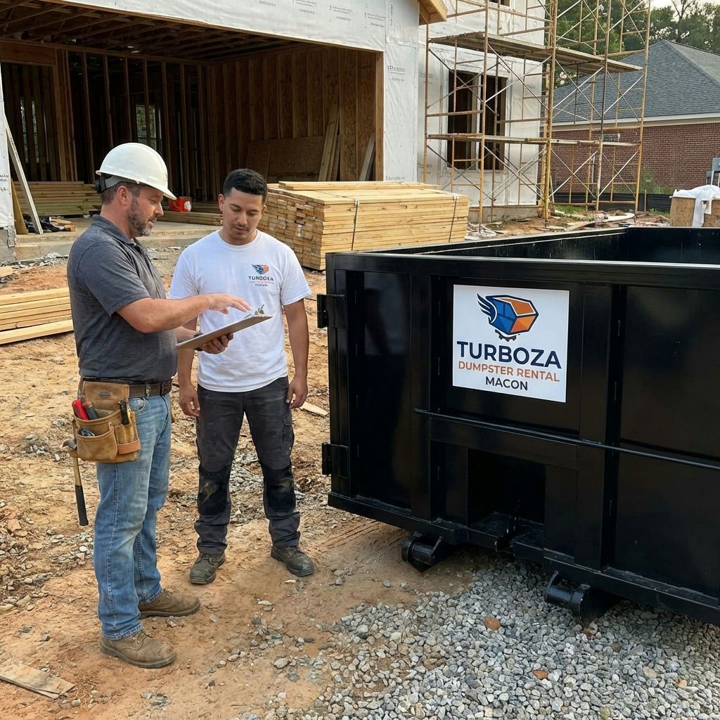 Construction dumpster service for a home builder in Macon, Georgia